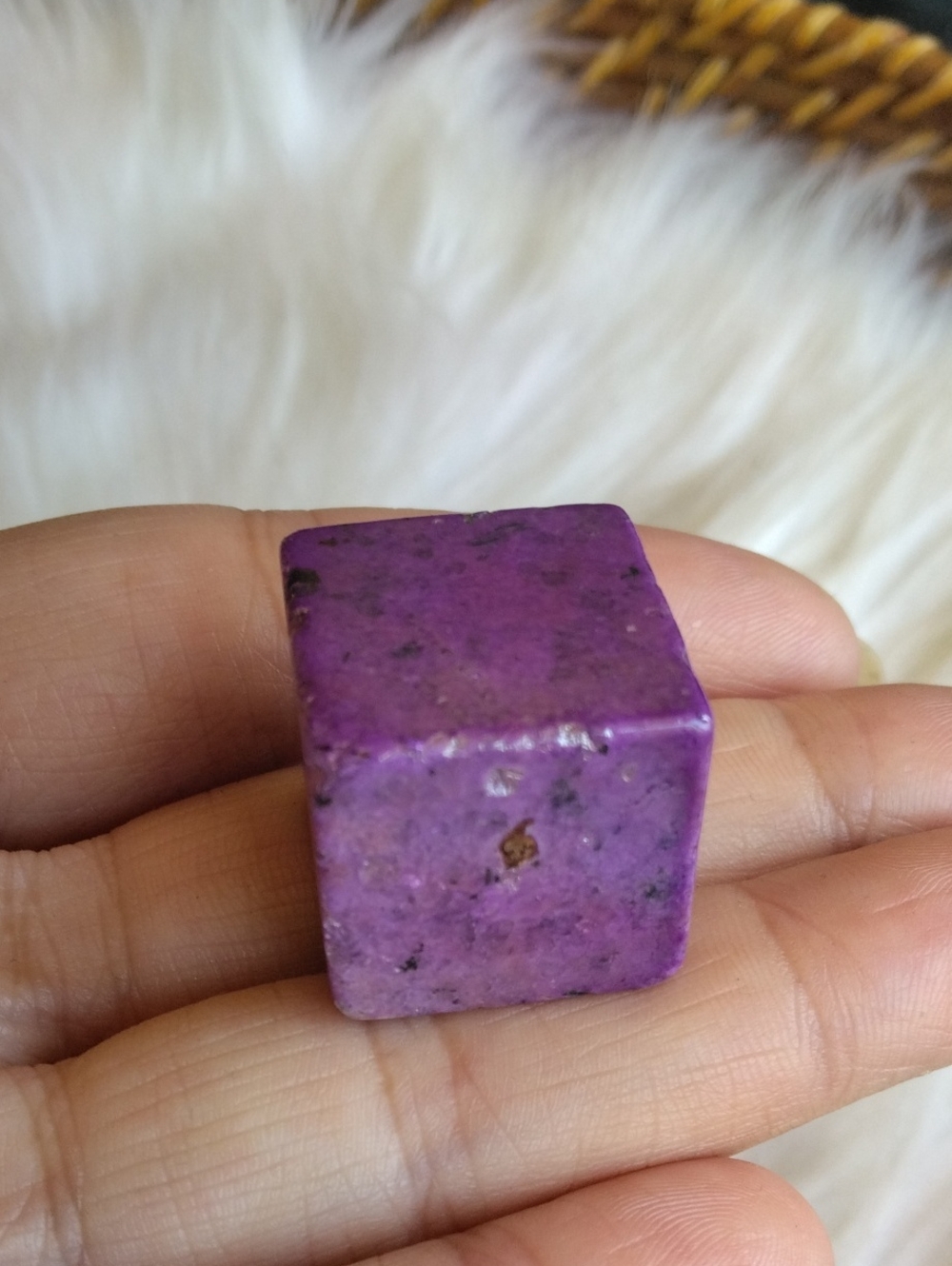 Aura Coated Sugilite Square Stone